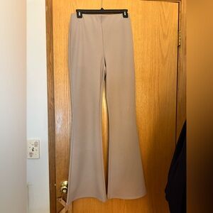 Beige flare pants